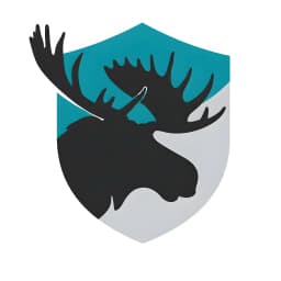 Atnurmi moose mascot logo concept