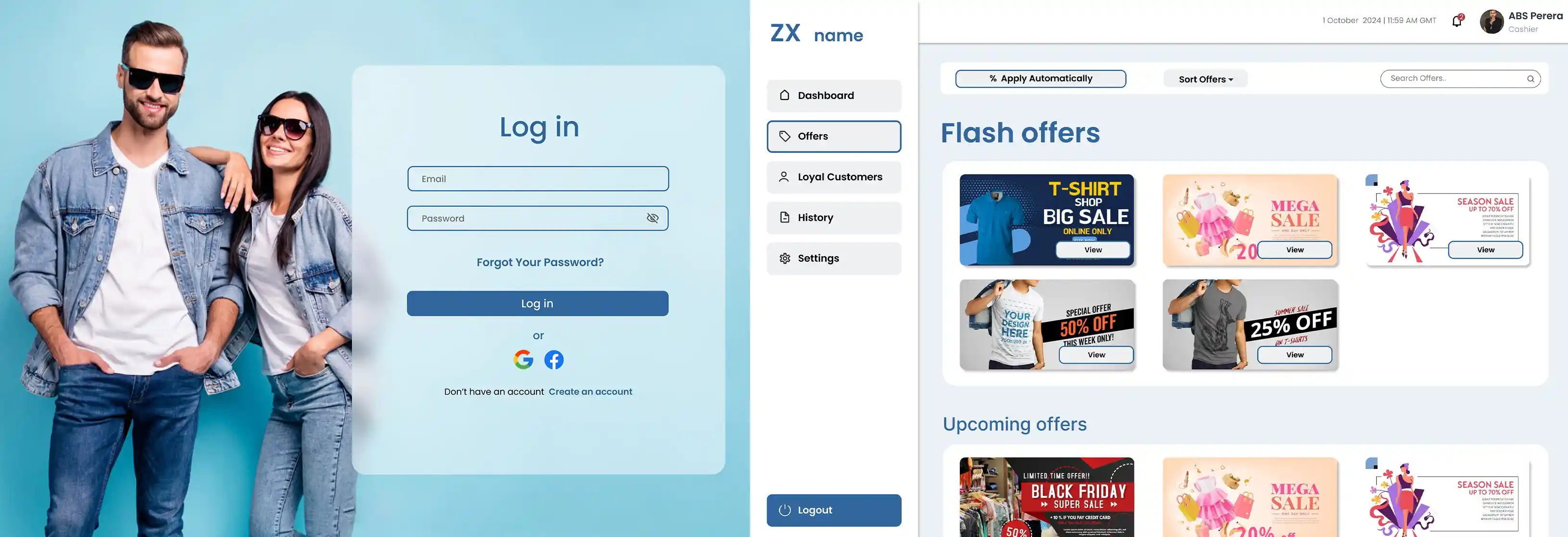 POS & Inventory UI UX project showcase screen