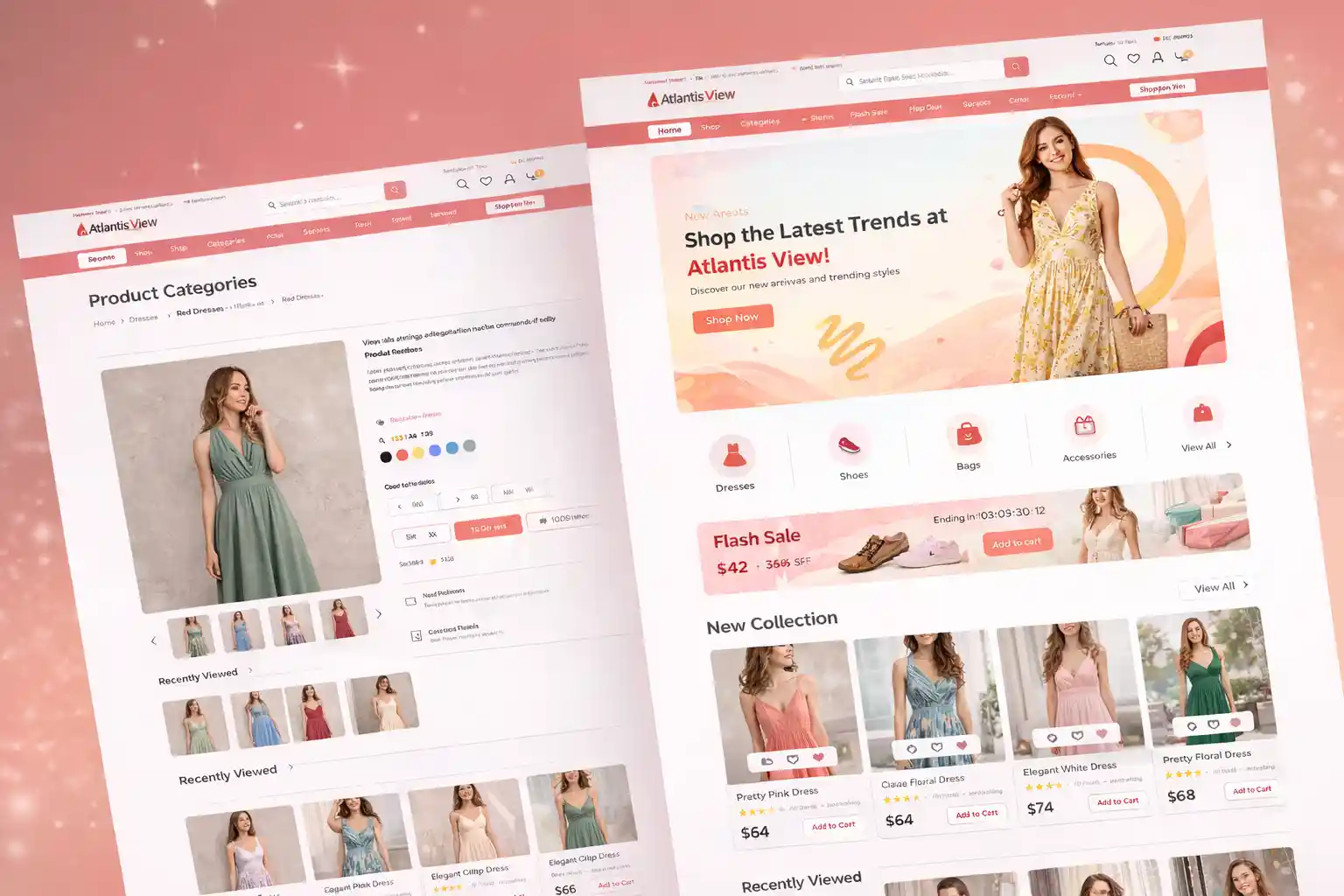 Modern UI/UX web project showcase
